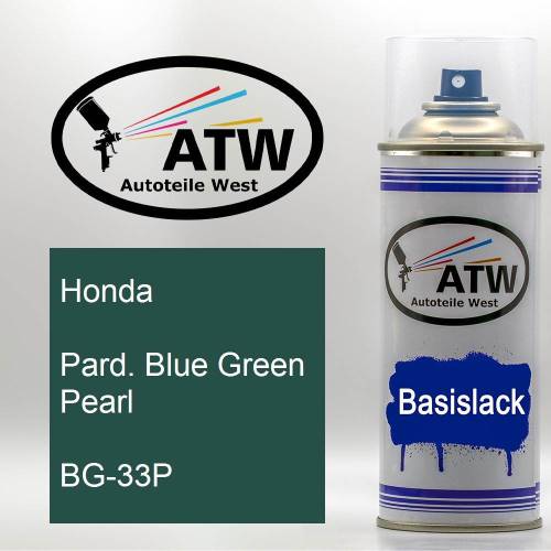 Honda, Pard. Blue Green Pearl, BG-33P: 400ml Sprühdose, von ATW Autoteile West.